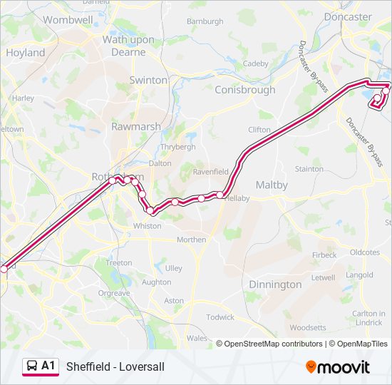 A1 bus Line Map