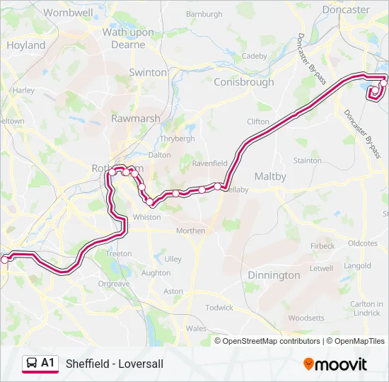 A1 Bus Line Map