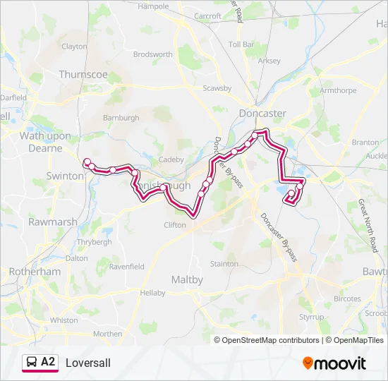 A2 Bus Line Map