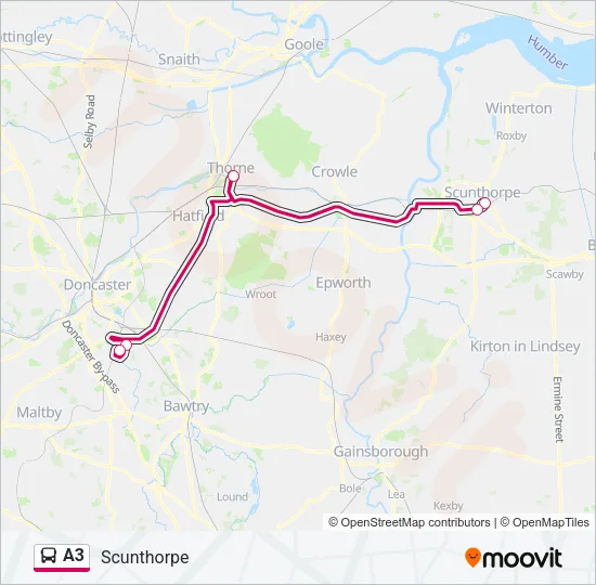 A3 Bus Line Map