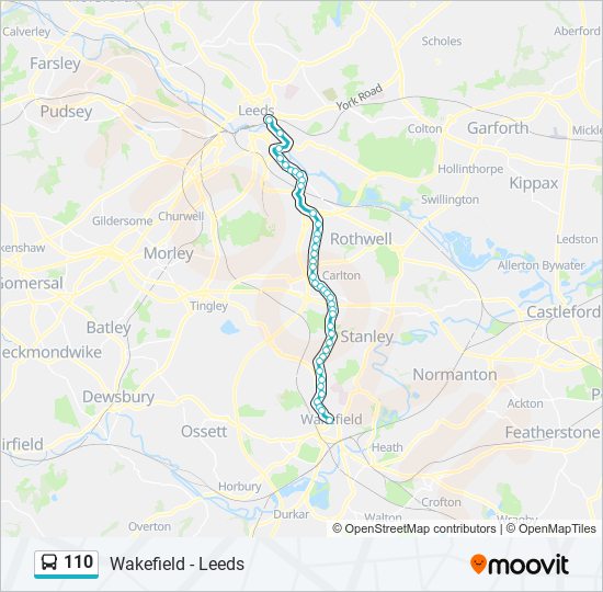 110 bus Line Map