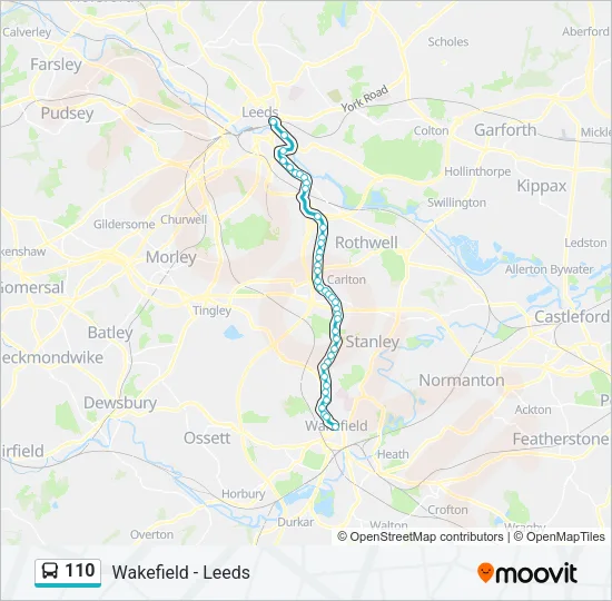 110 Bus Line Map