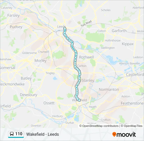 110 Bus Line Map