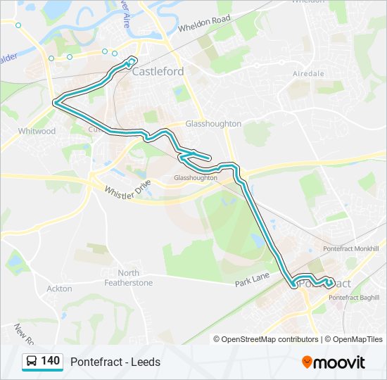 140 bus Line Map