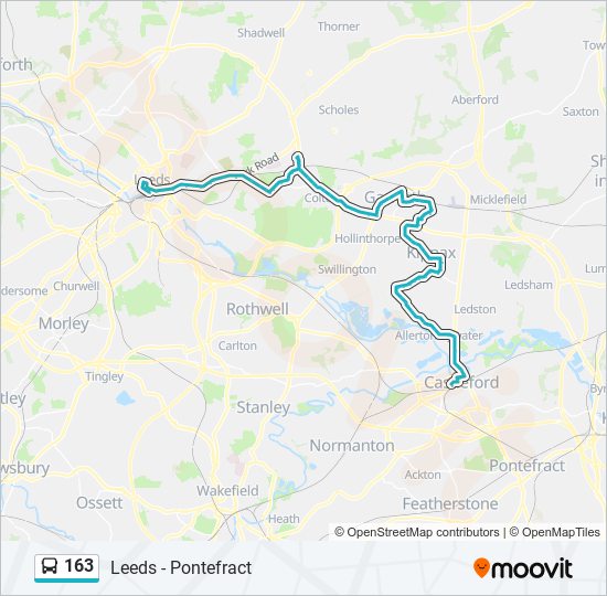 163 Bus Line Map