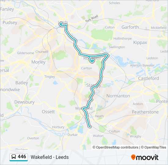 446 bus Line Map