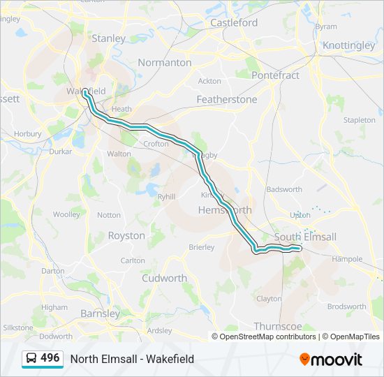 496 Bus Line Map