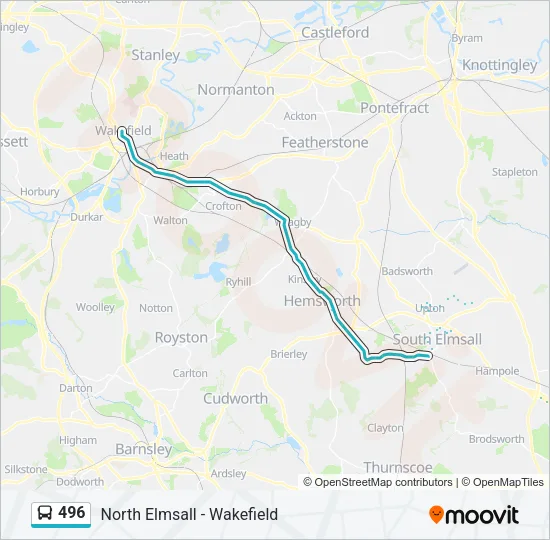 496 Bus Line Map