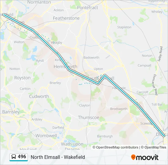 496 Bus Line Map