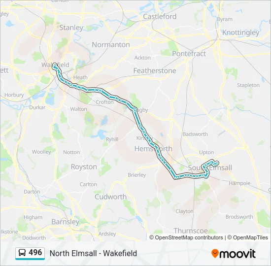 496 Bus Line Map