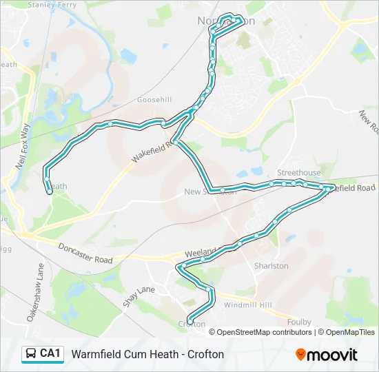 CA1 Bus Line Map