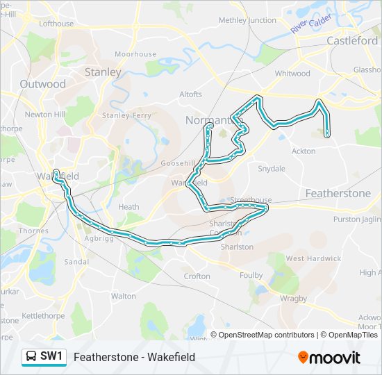 SW1 Bus Line Map