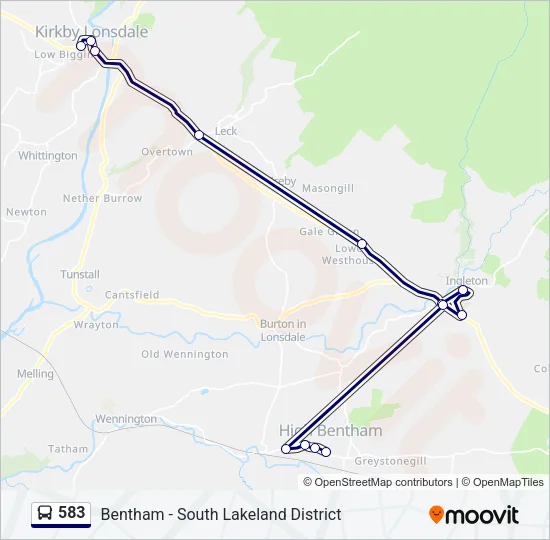 583 Bus Line Map