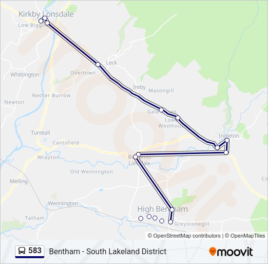 583 Bus Line Map