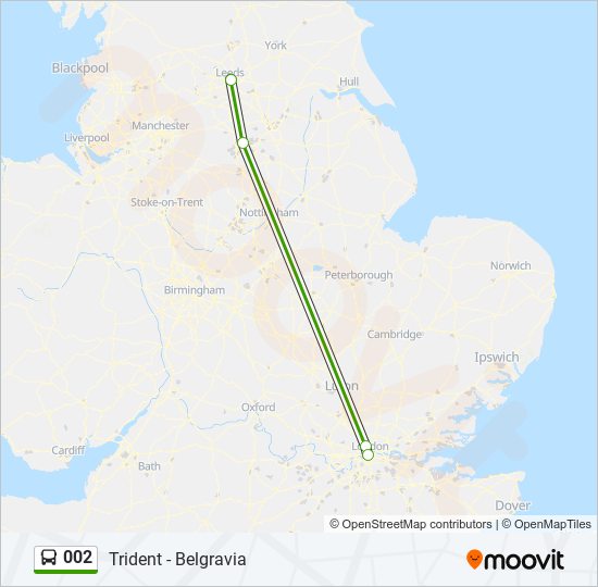 002 bus Line Map