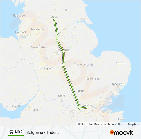 N02 Bus Line Map