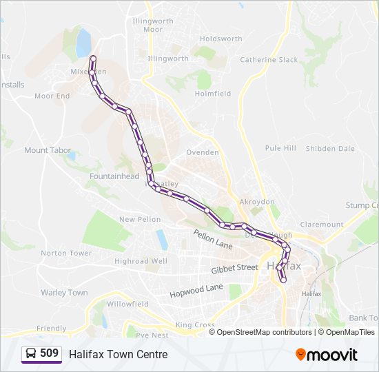 509 Route Schedules Stops Maps Halifax Town Centre Updated 