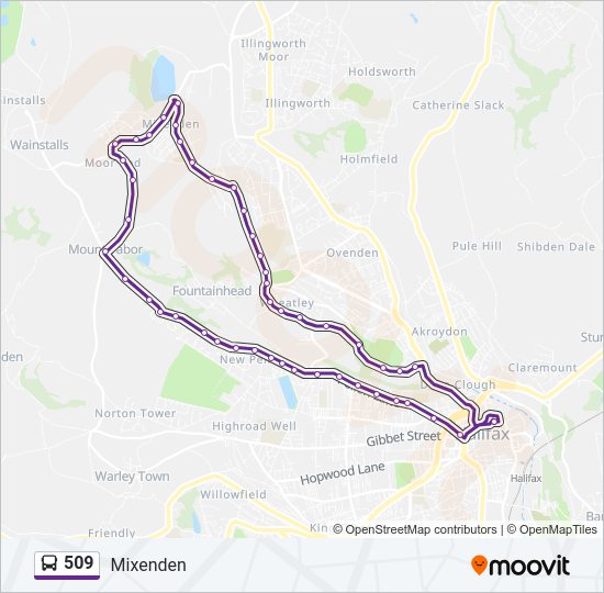 509 Bus Line Map