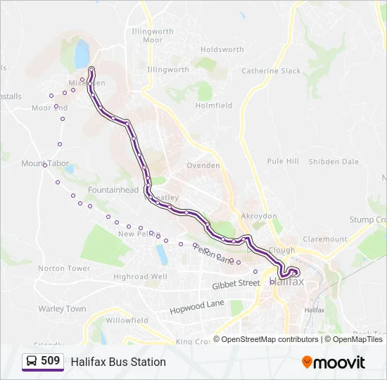 509 Bus Line Map