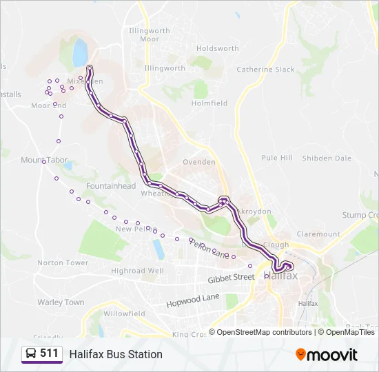511 Bus Line Map