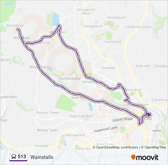 513 Route: Schedules, Stops & Maps - Wainstalls (Updated)