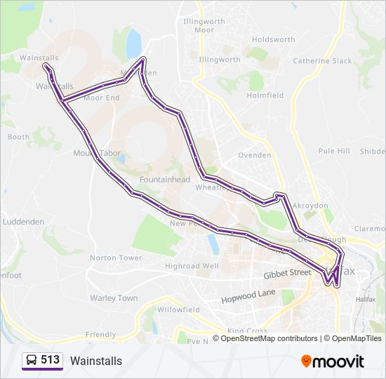 513 Route Schedules Stops Maps Wainstalls Updated 