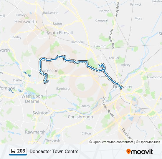203 Bus Line Map