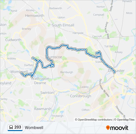 203 Bus Line Map