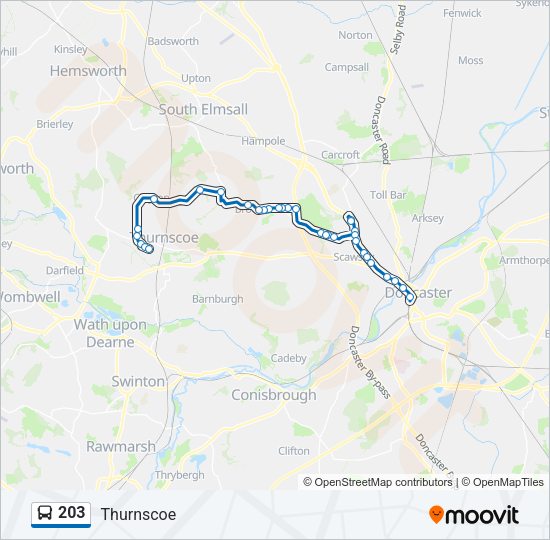 203 Bus Line Map