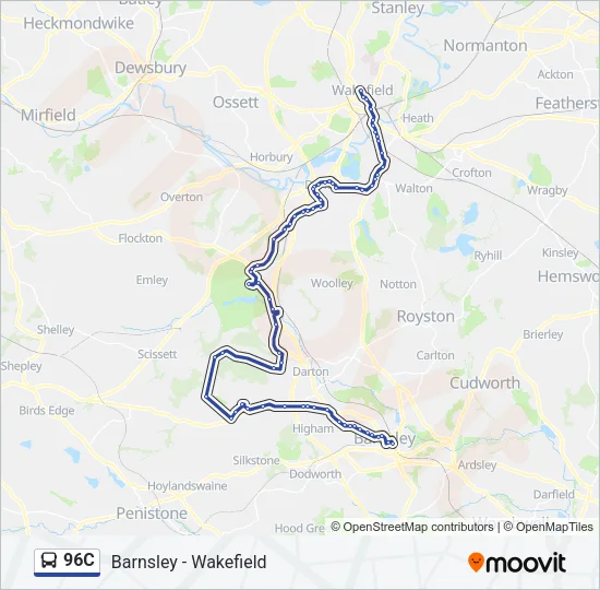 96C Bus Line Map