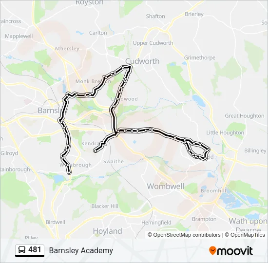 481 Bus Line Map