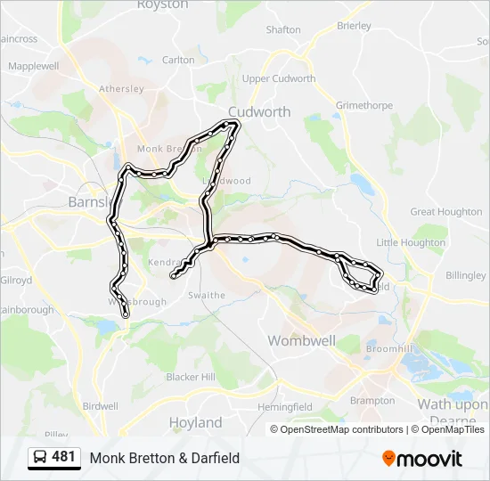 481 Bus Line Map