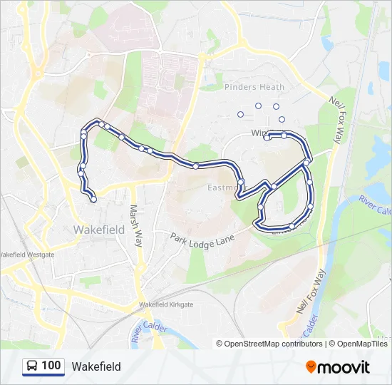 100 Bus Line Map