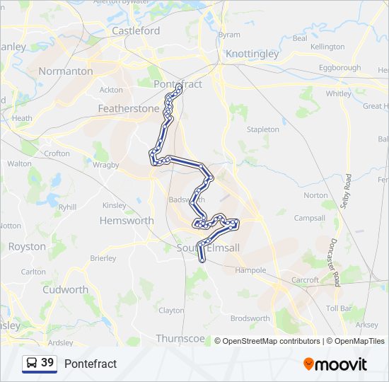 39 Route: Schedules, Stops & Maps - Pontefract (updated)