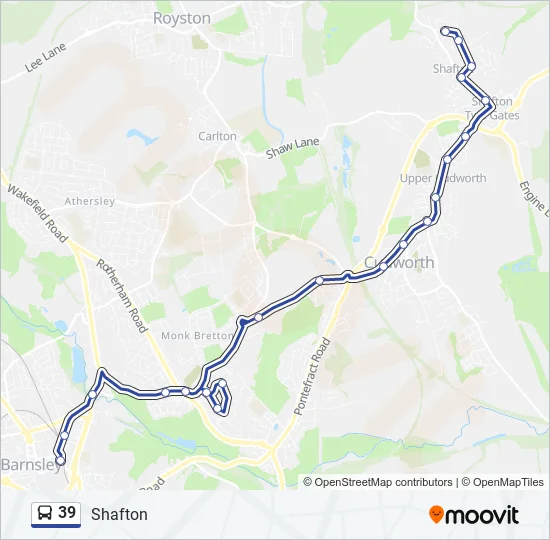39 Bus Line Map