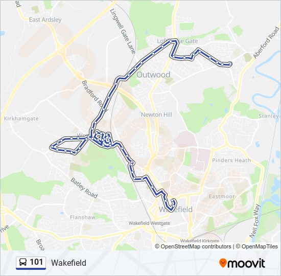 101 bus Line Map