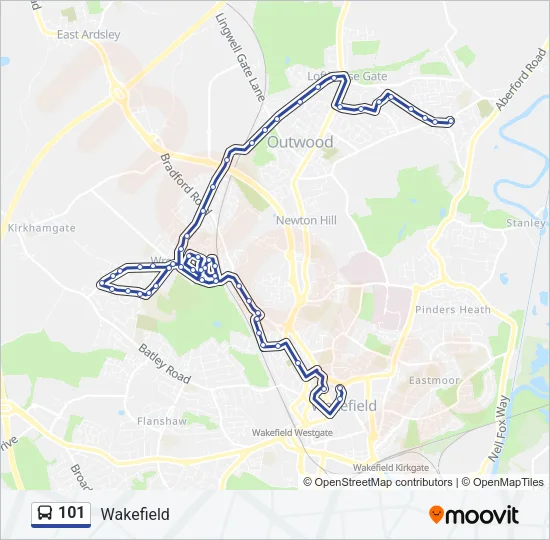 101 Bus Line Map