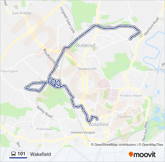 101 Bus Line Map