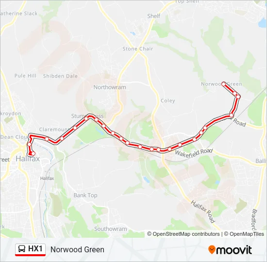 HX1  Line Map