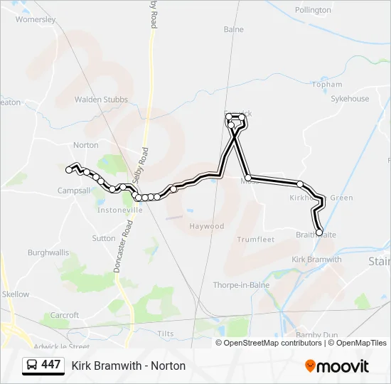 447 Route: Schedules, Stops & Maps - Braithwaite Lane Top Lan (Updated)