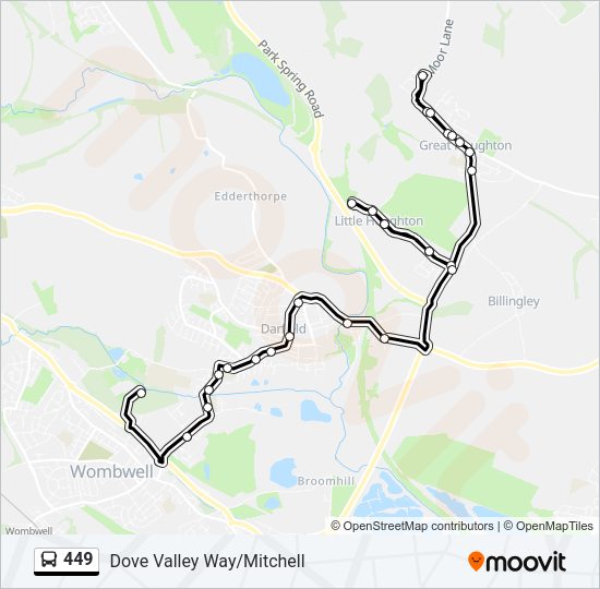 449 Bus Line Map