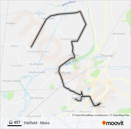 457 Bus Line Map