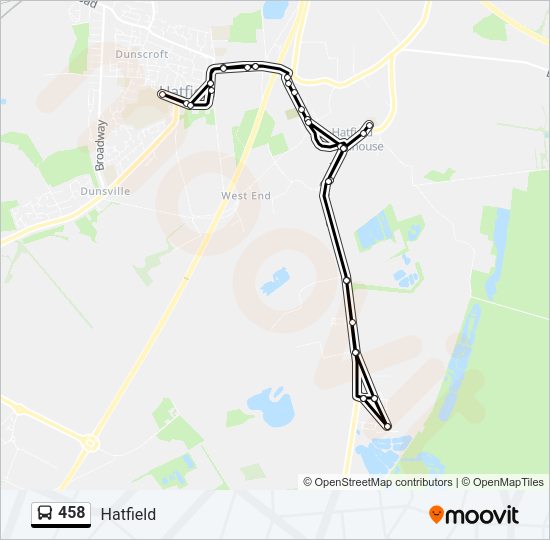 458 Bus Line Map