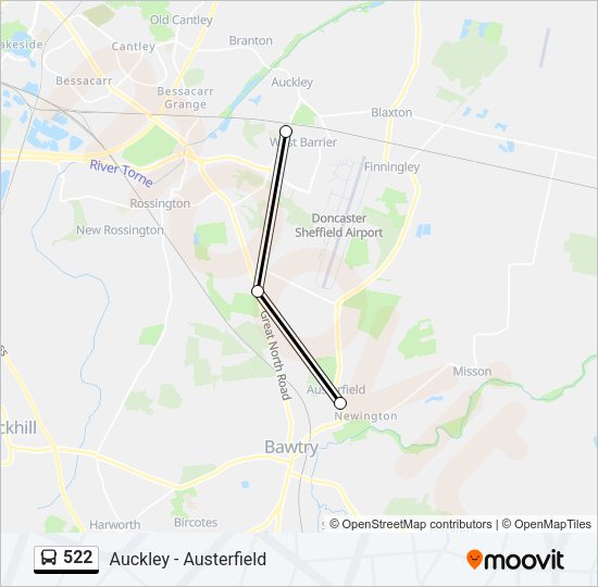 522 Bus Line Map