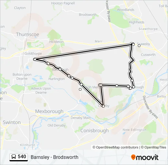 540 Bus Line Map