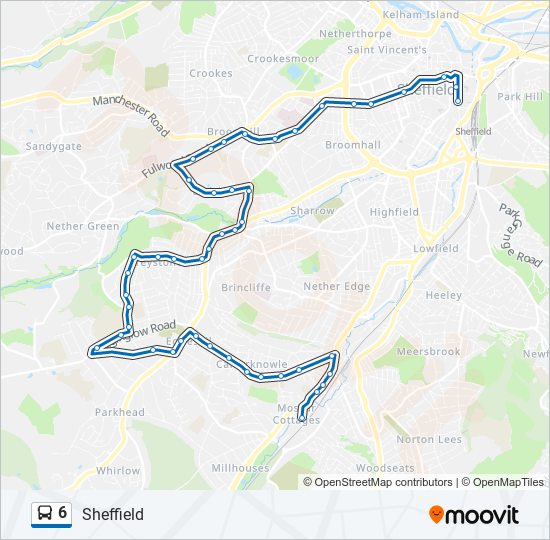 6 bus Line Map