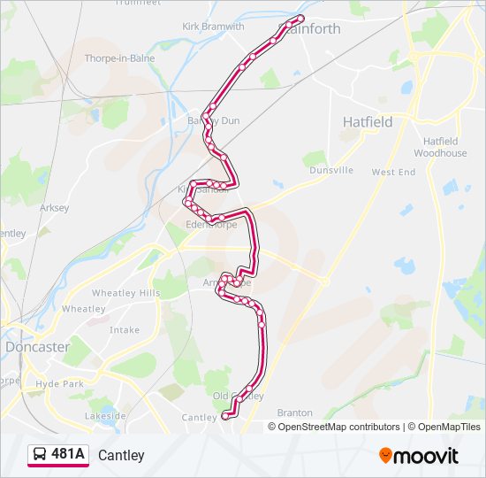 481A bus Line Map