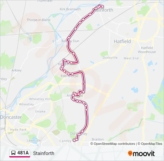 481A Bus Line Map