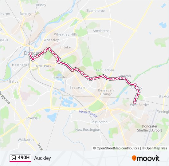 490H bus Line Map