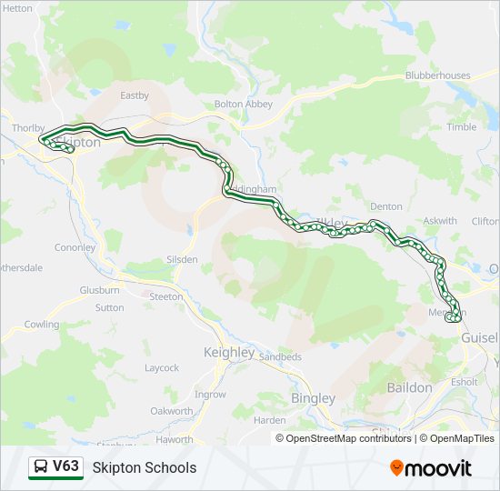 V63 Bus Line Map